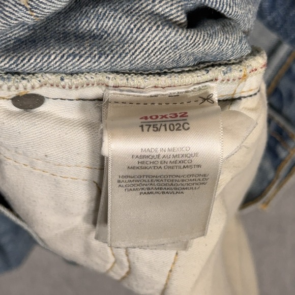 Polo Ralph Lauren Hampton Straight Red Line Selvedge Blue Denim Jeans Mens 40x32 - Picture 8 of 13